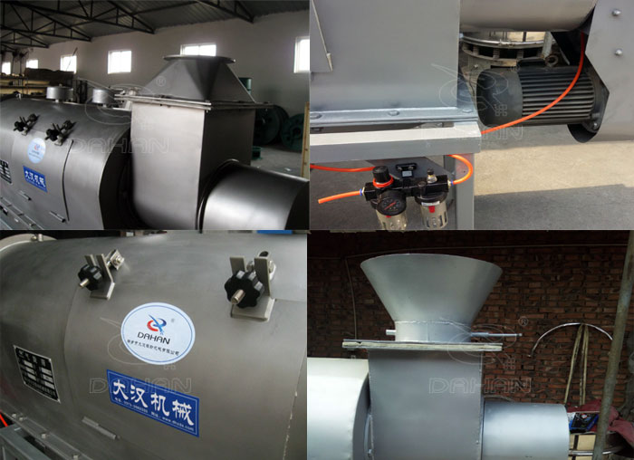 氣旋篩：電機，進(jìn)料口，氣壓裝置等特寫圖片
