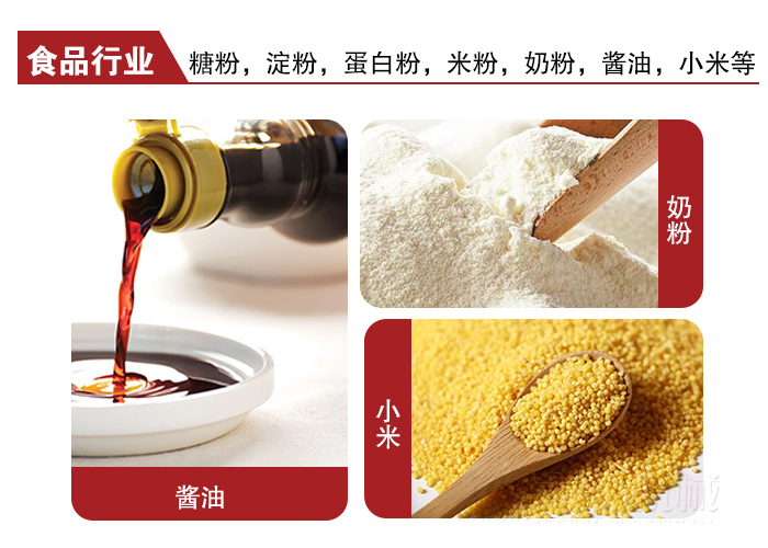 全不銹鋼食品振動篩可用于糖粉，小米，淀粉，蛋白粉，米粉，奶粉，醬油等物料